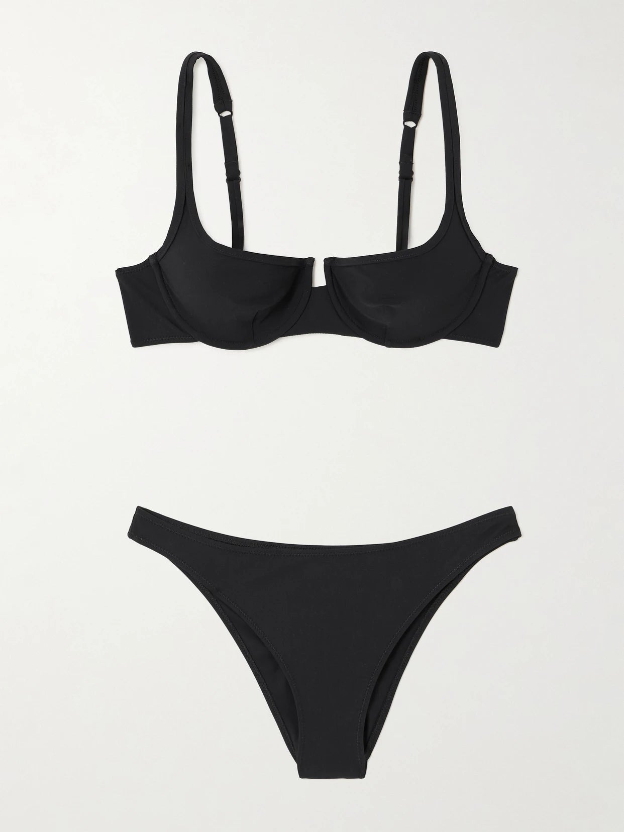 Image of Swimwear. Product name - Cinquantasei Underwired Bikini in Black colour by brand - Lido