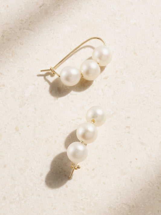 14-karat Gold Pearl Earrings