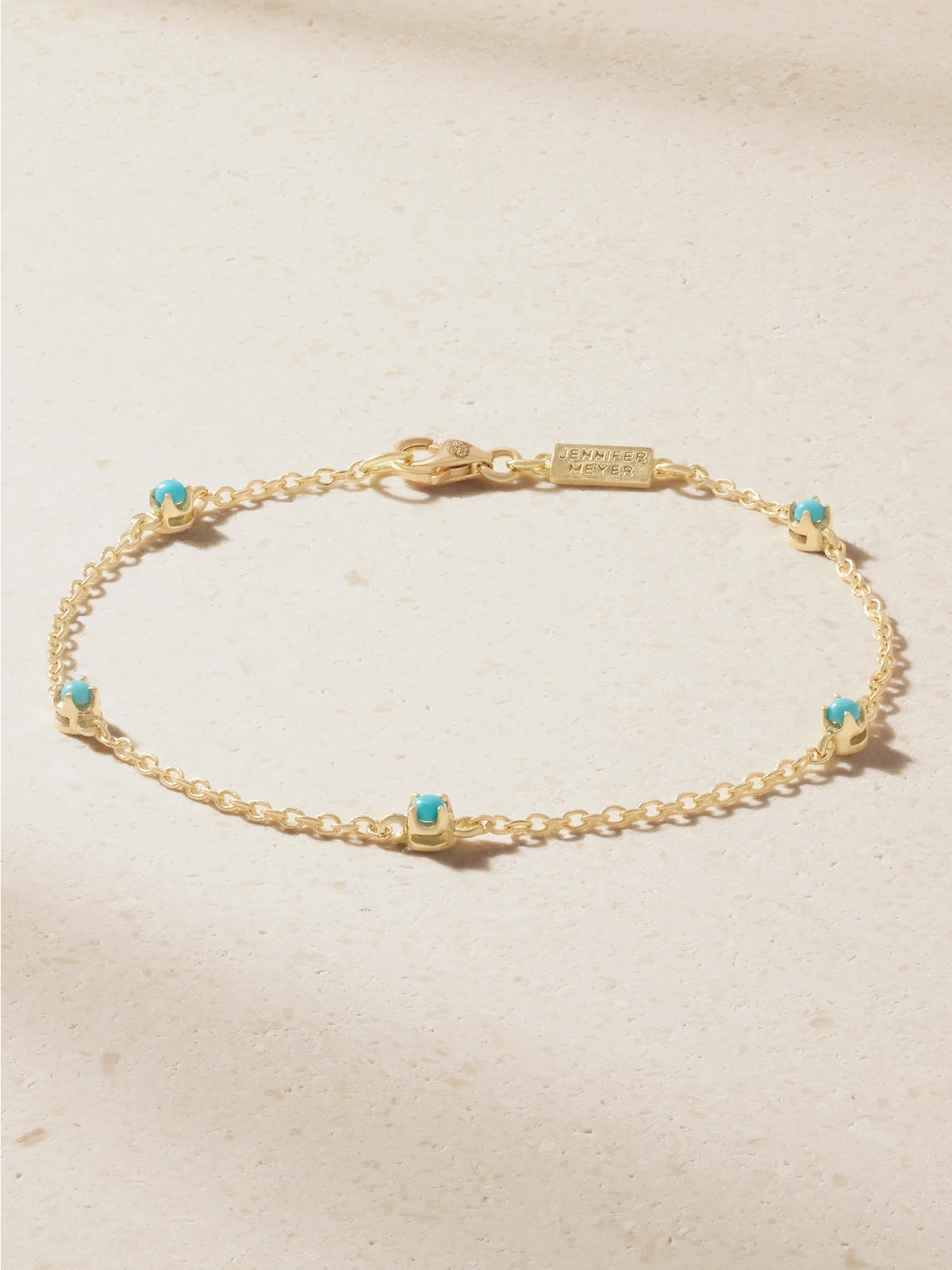 Jennifer Meyer 5 Illusion 18-karat Gold Turquoise Bracelet