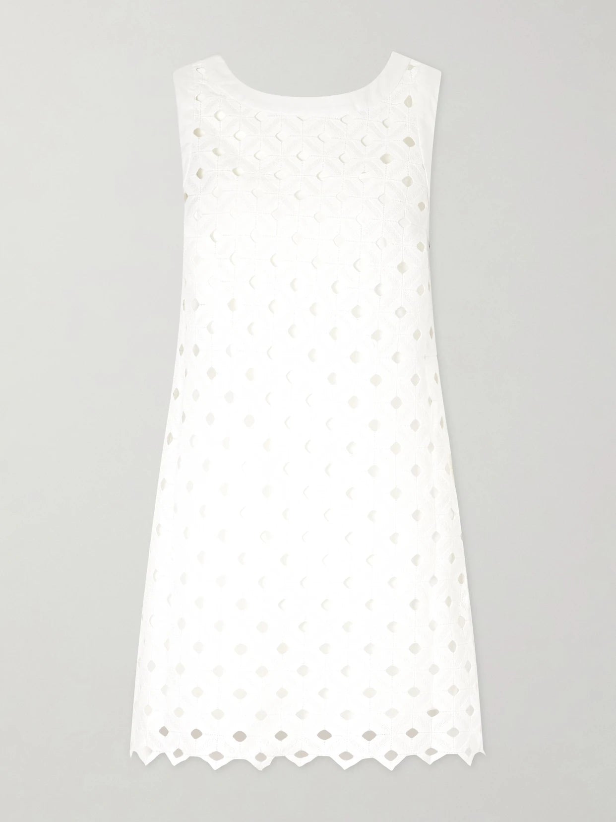 Image of Dresses. Product name - Beachwear Embroidered Woven Mini Dress in White colour by brand - Max Mara
