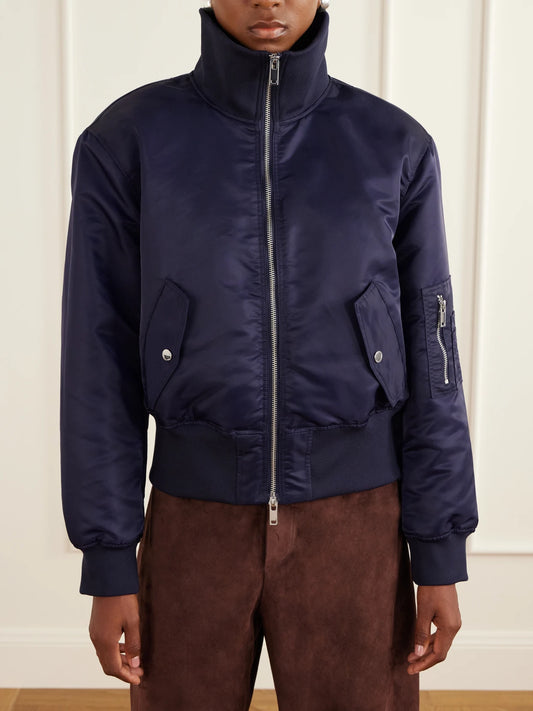The Frankie Shop Storm Satin Bomber Jacket