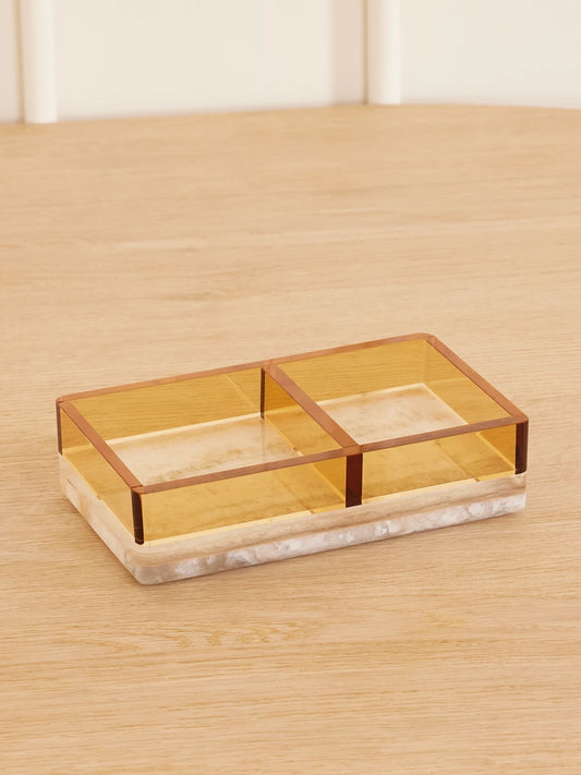 Reflections Copenhagen Treasures Crystal And Natural Onyx Tray