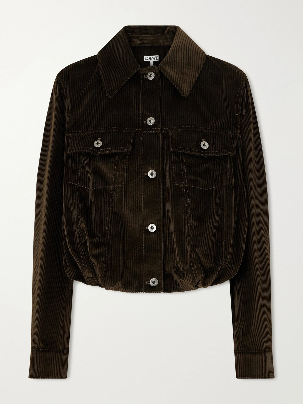 LOEWE Balloon Gathered Cotton-corduroy Jacket