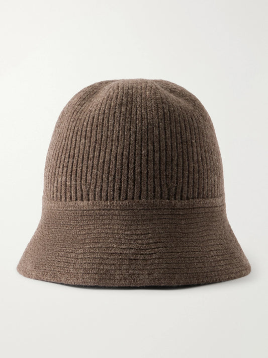 Nour Hammour Bruno Ribbed Merino Wool And Cashmere-blend Bucket Hat