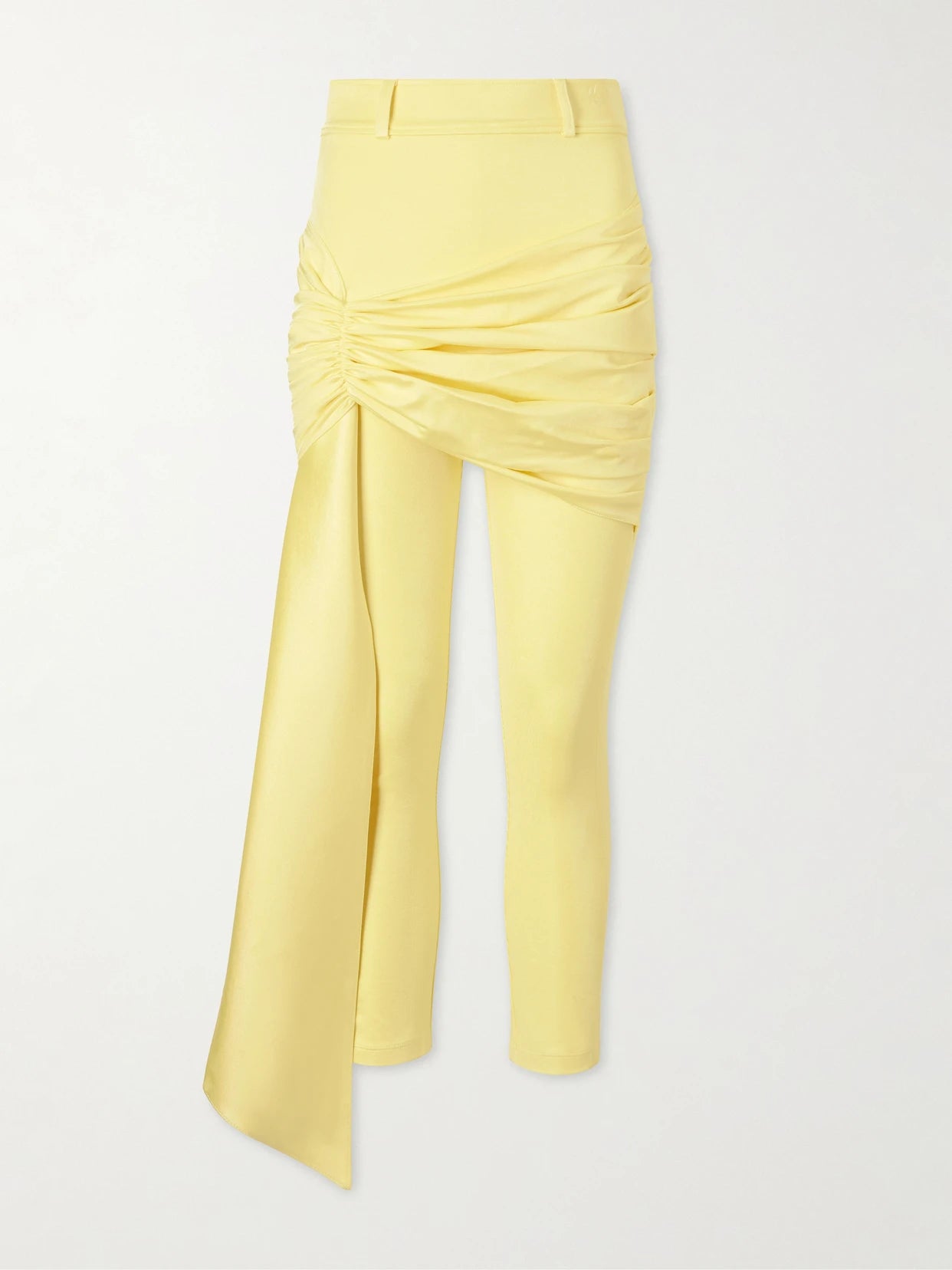Cropped Tie-detailed Stretch-jersey Pants