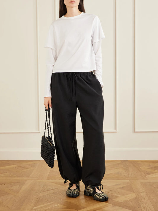 Image of Sneakers. Product name - Air Rift Animal-print Mesh Split-toe Sneakers in Black colour by brand - Nike