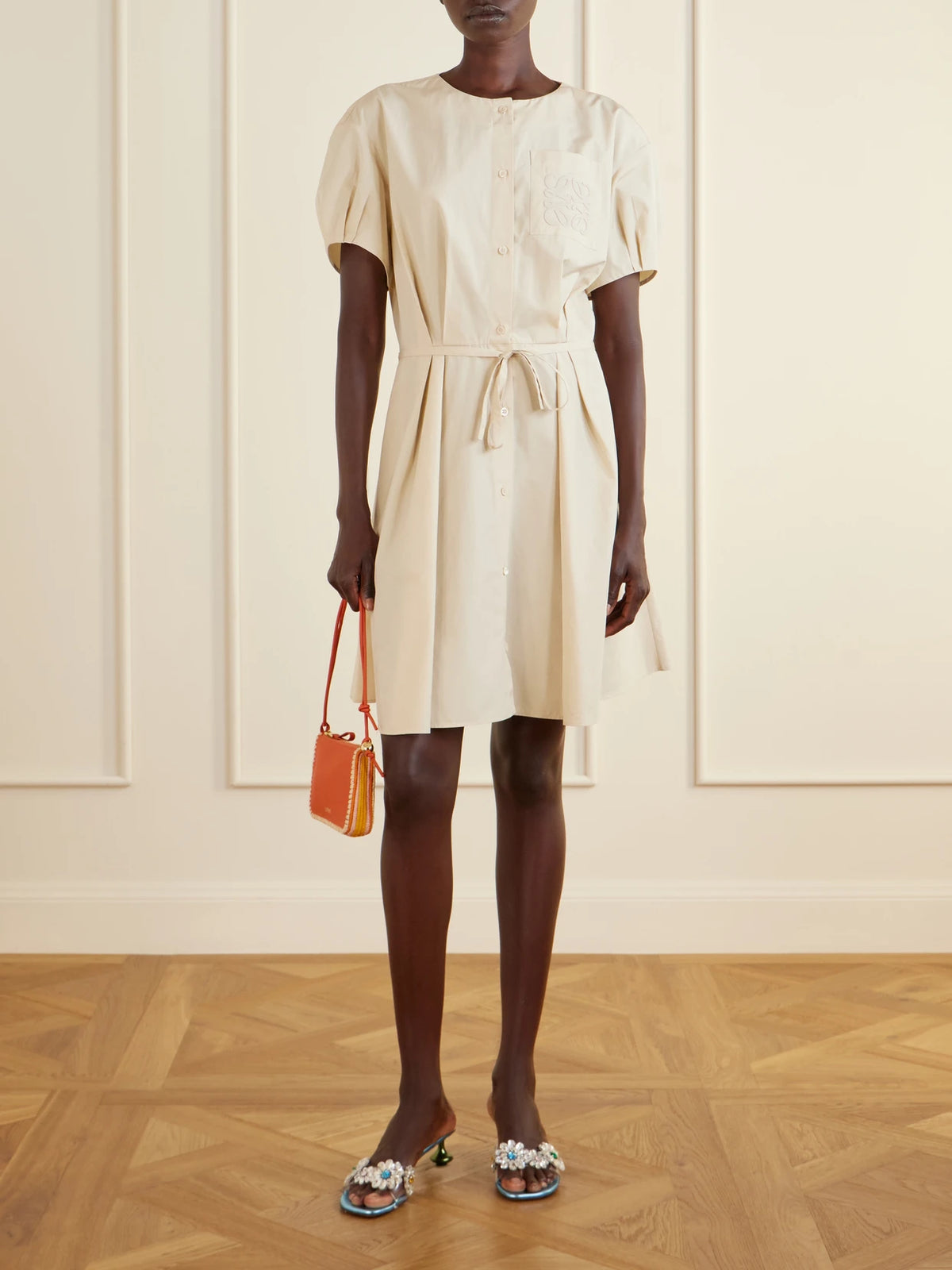 + Paula's Ibiza Rio Raffia-trimmed Leather Shoulder Bag