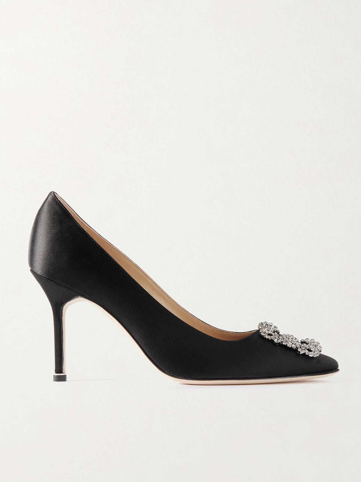Hangisi 90 Crystal-embellished Satin Pumps