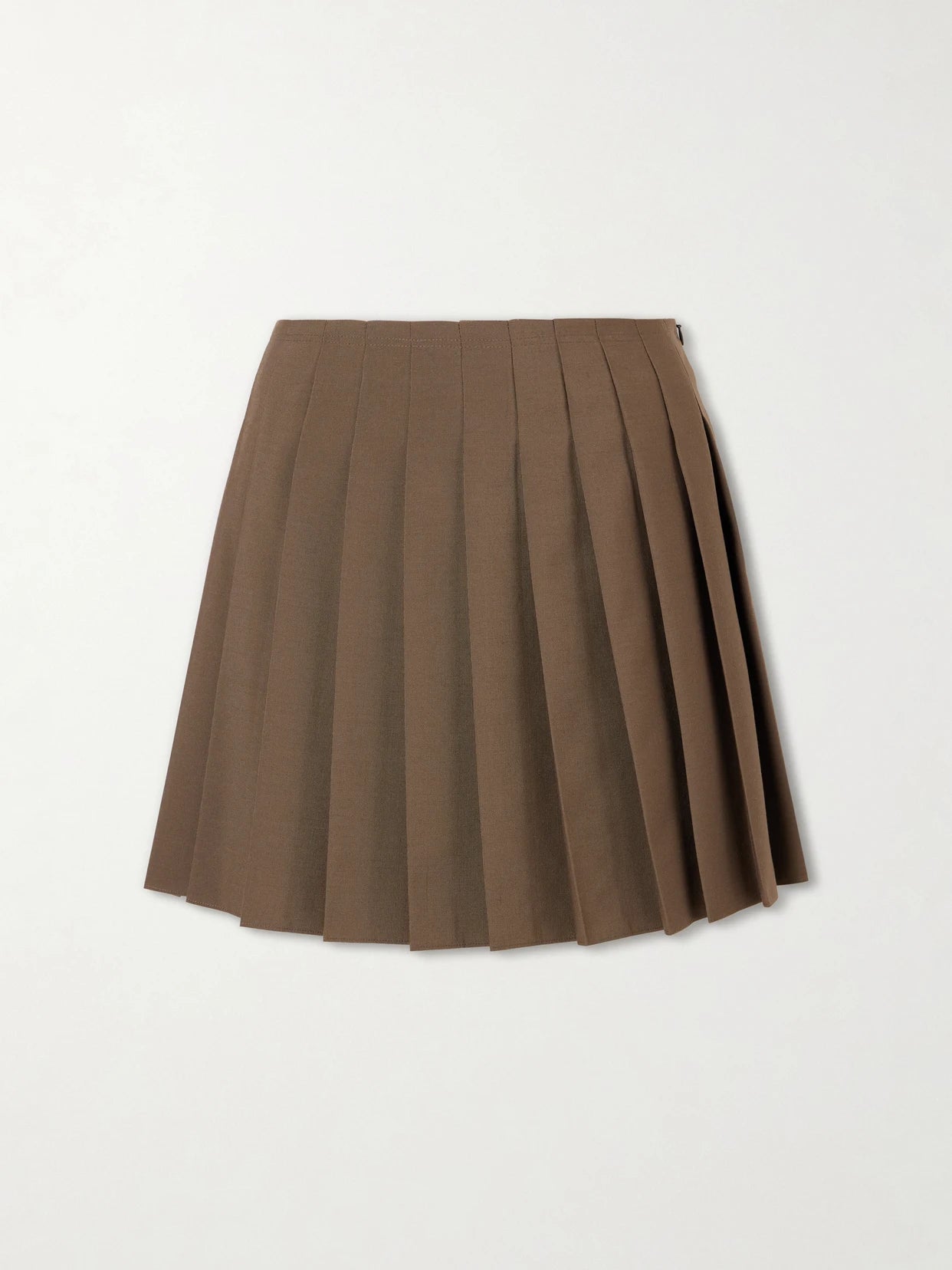 Pleated Woven Mini Skirt