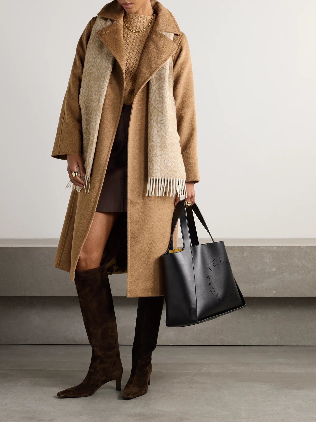 Image of Coats & Jackets. Product name - Manuela Icon Belted Camel Hair Coat in Multi colour by brand - Max Mara