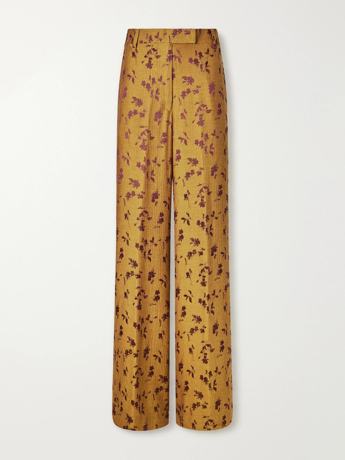 Dries Van Noten Floral-jacquard Cloqué Wide-leg Pants