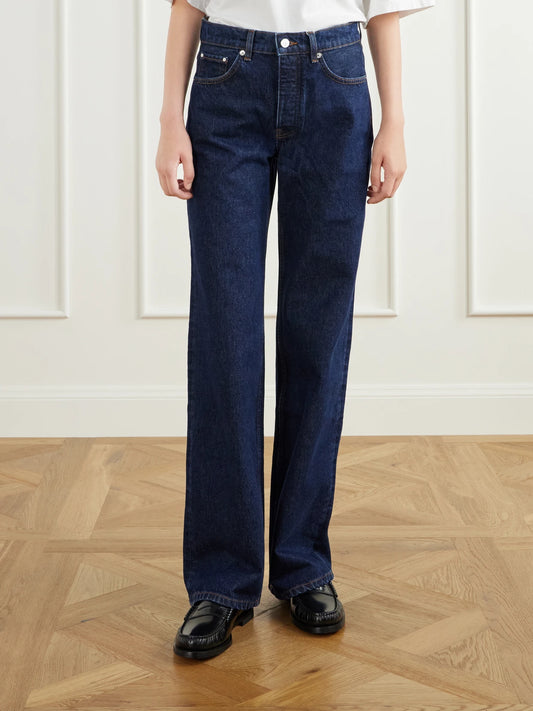 Anine Bing Hugh Jean 34' Straight-leg Jeans