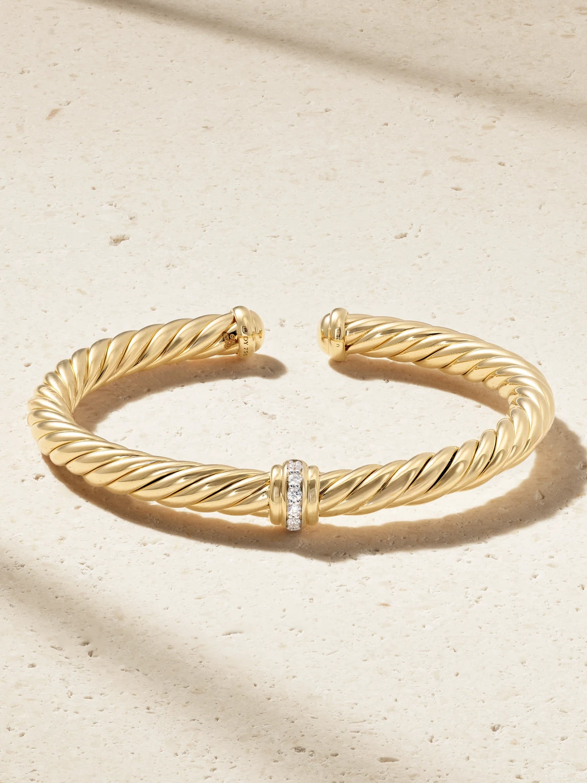 Cablespira Flex 18-karat Gold Diamond Cuff