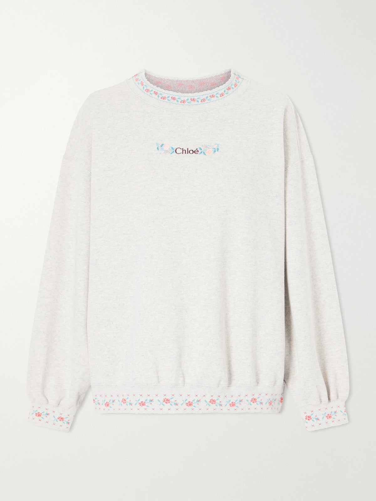 Logo-embroidered Scalloped Cotton-jersey Sweatshirt