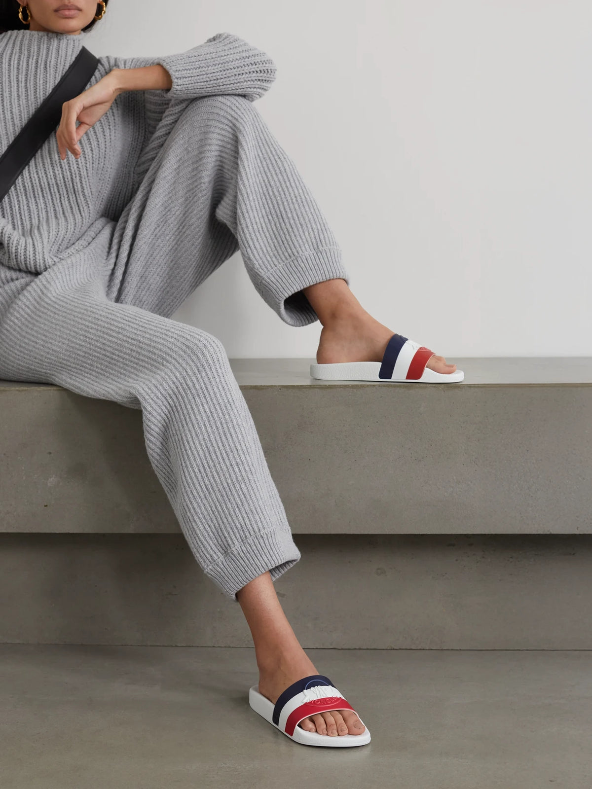 Striped Rubber Slides
