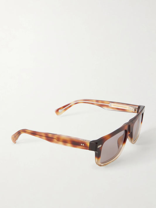 Aviator-style Tortoiseshell Acetate Sunglasses