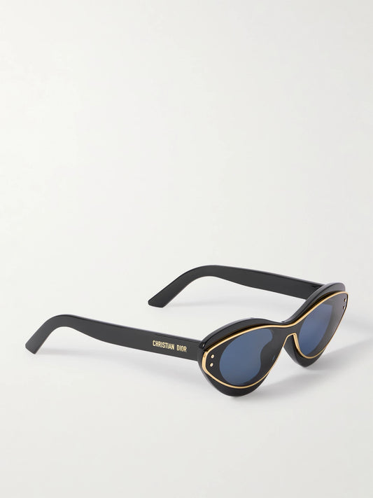 Diormeteor B1i Gold-tone And Acetate Cat-eye Sunglasses