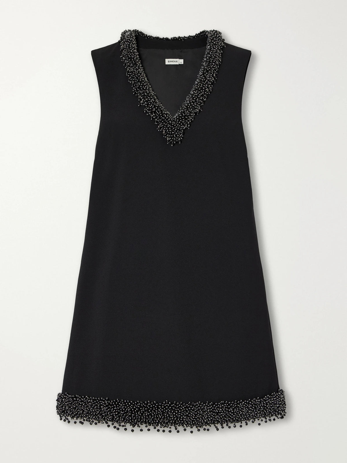 SIMKHAI Reux Bead-embellished Crepe Mini Dress