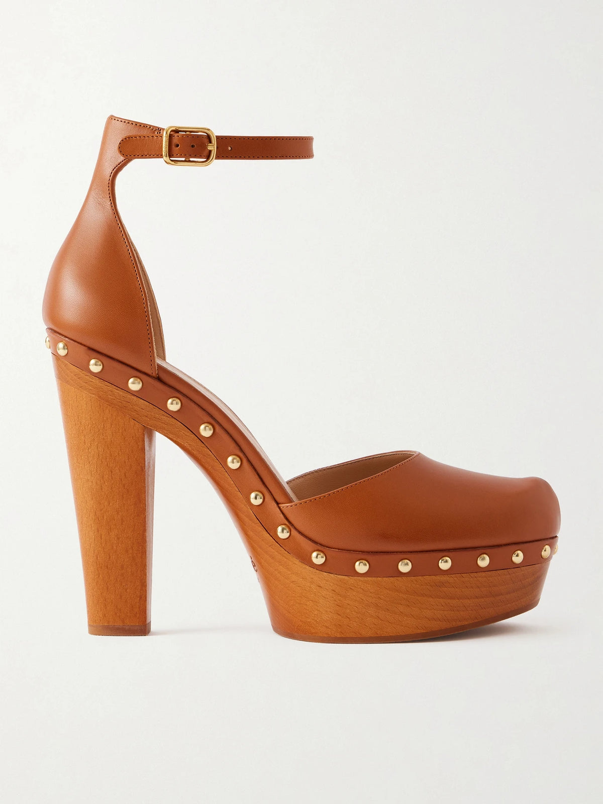 Lola Studded Leather Platform Pumps