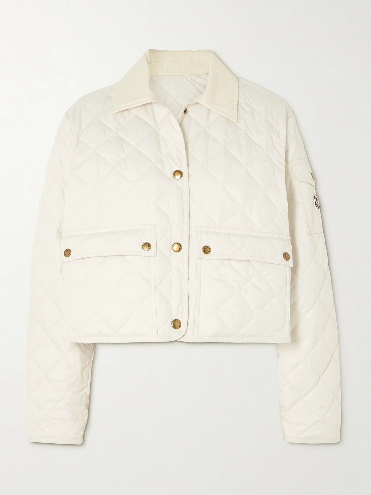 Chitre Cropped Cotton-canvas Trimmed Padded Quilted Shell Jacket