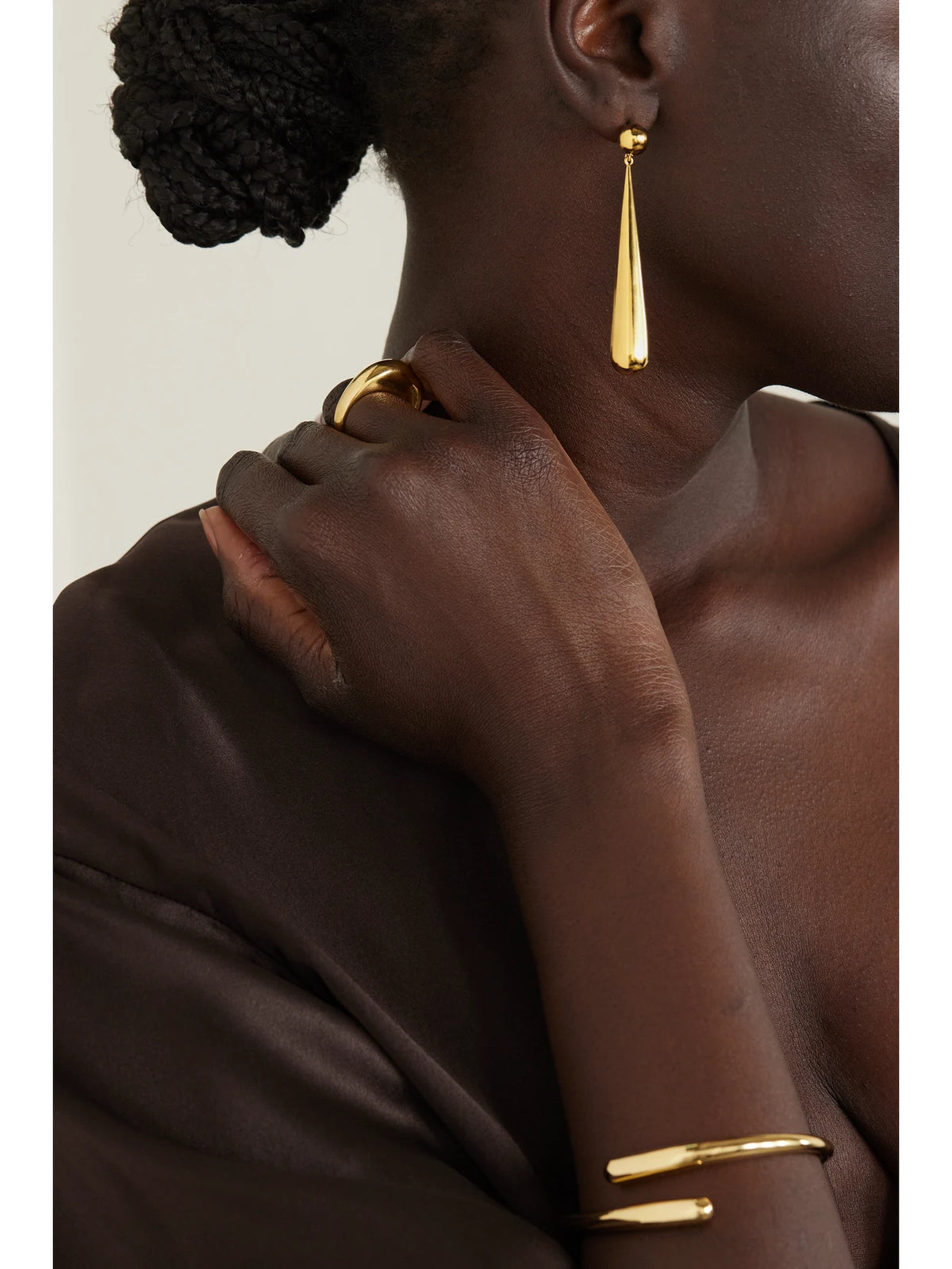 Image of Earrings. Product name - The Louise Gold-plated Earrings in Multi colour by brand - LIÉ STUDIO