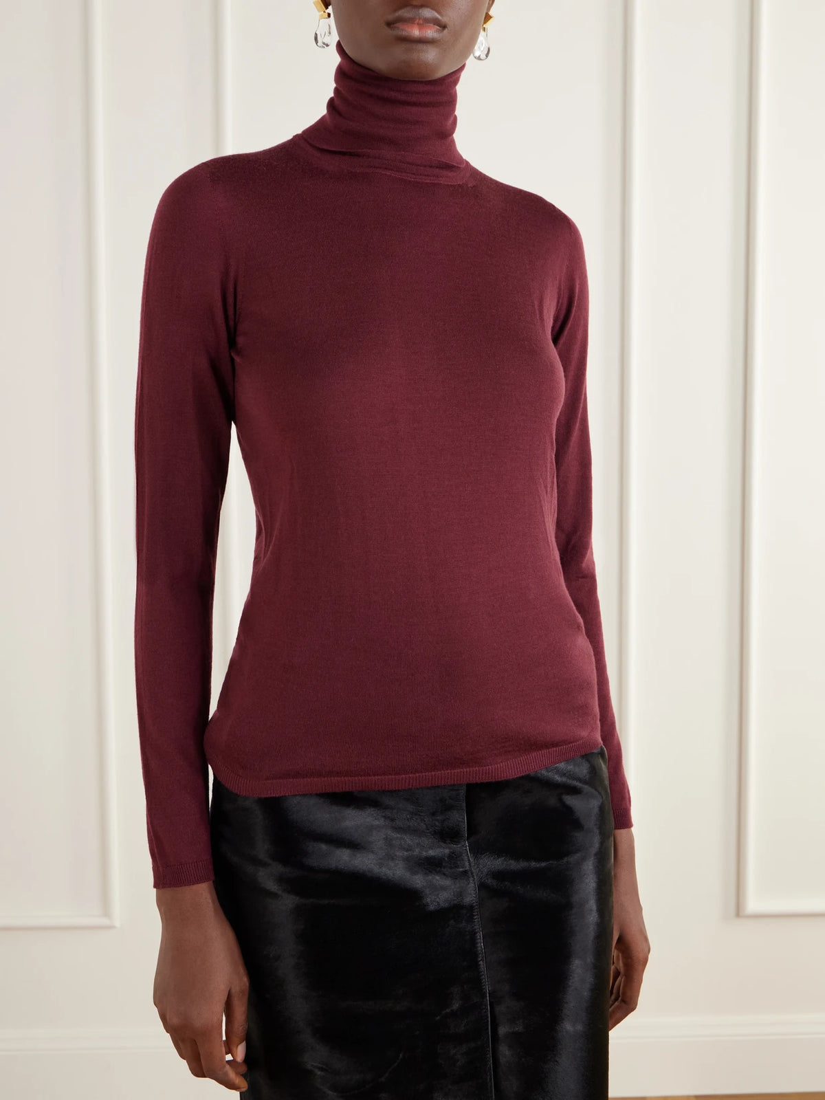 Max Mara Saluto Virgin Wool Turtleneck Sweater
