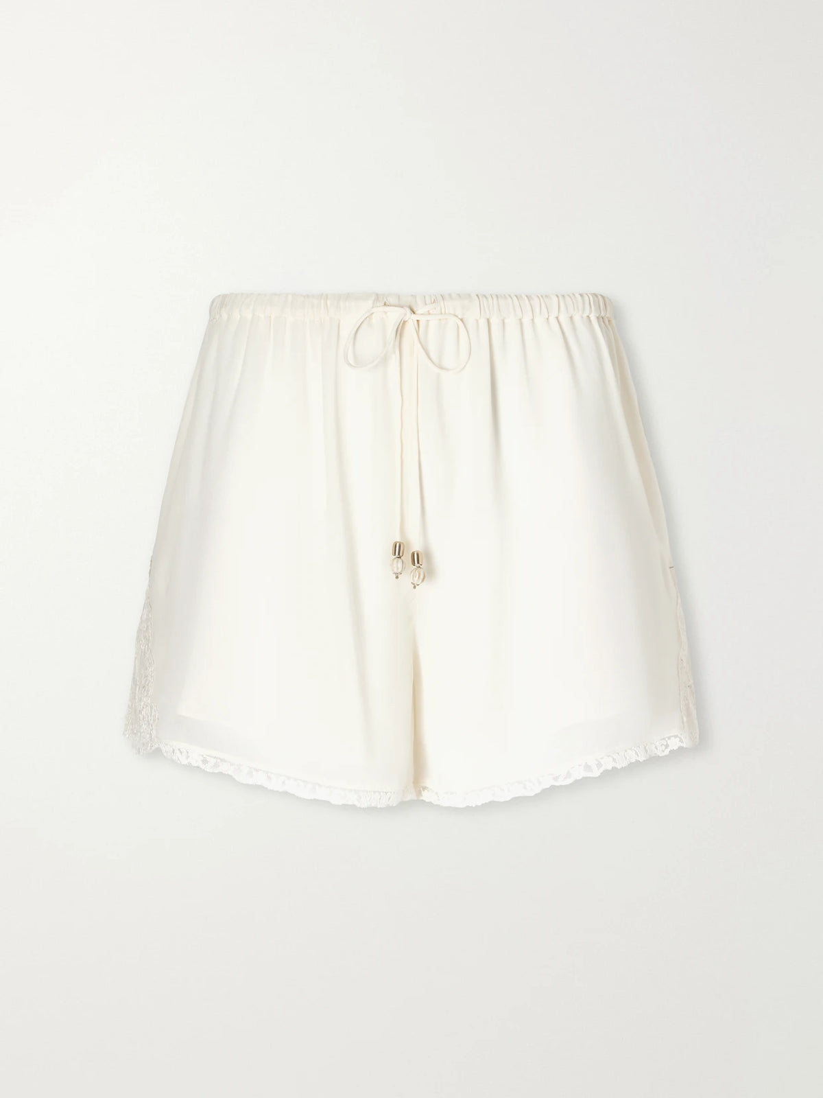 Zimmermann Fairlight Lace-trimmed Charmeuse Shorts