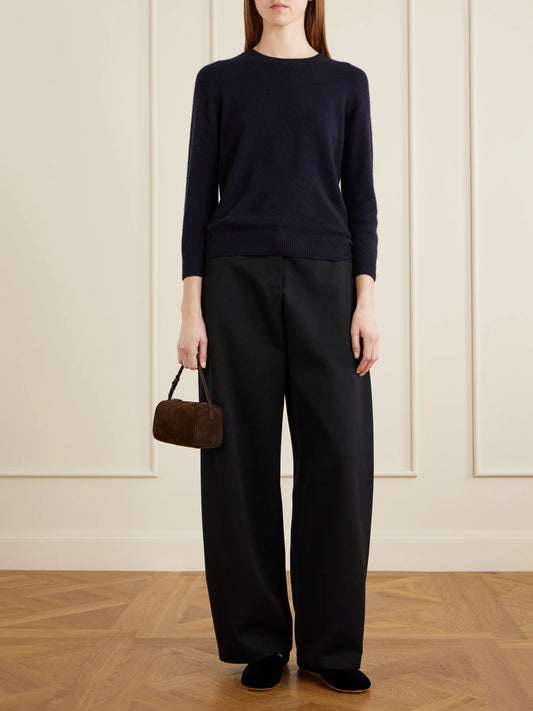 Image of Bags. Product name - 90s Small Suede Tote in Brown colour by brand - The Row