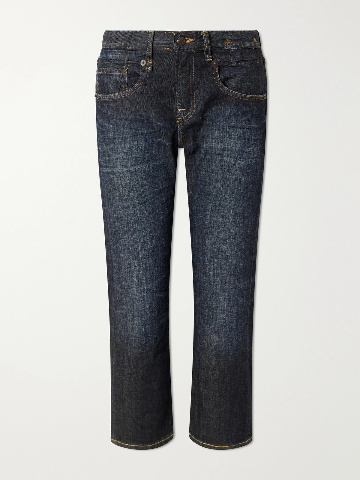 Boy Cropped High-rise Straight-leg Jeans
