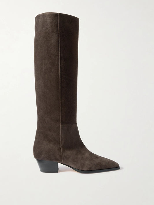 Aeyde Medea Suede Knee Boots