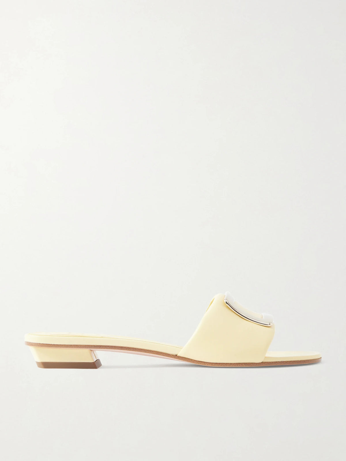 20 Buckled Padded Leather Mules