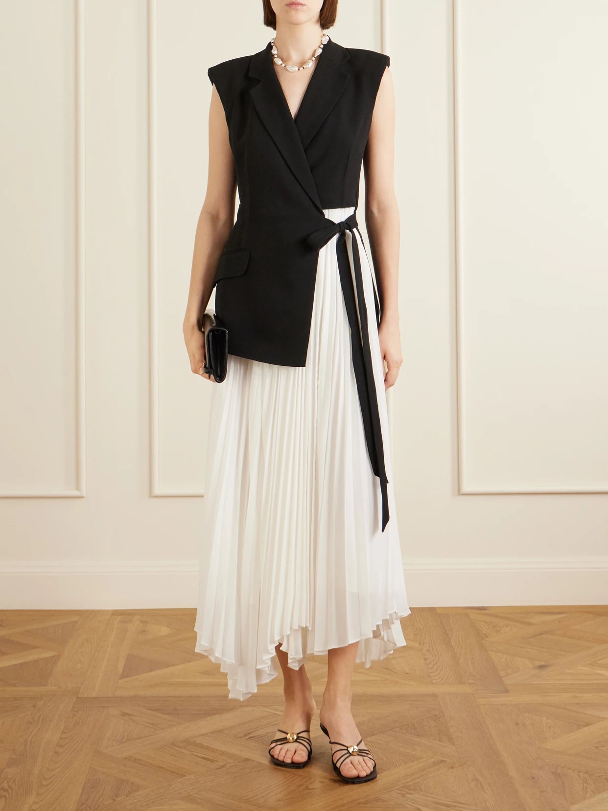 Image of Dresses. Product name - Helena Combo Blazer Midi Dress in Multi colour by brand - SIMKHAI