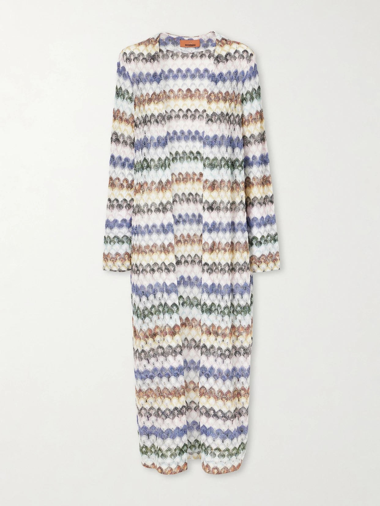 Striped Crochet-knit Cardigan