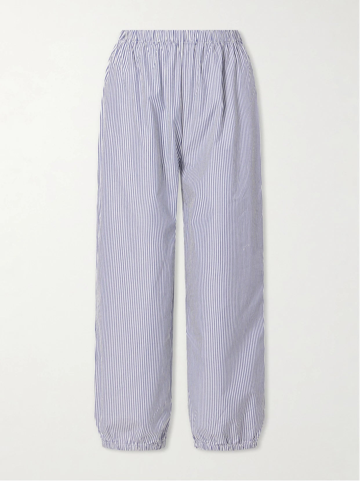 Striped Cotton-poplin Balloon Pants