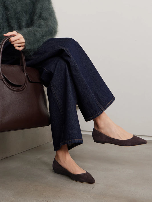 Romy Suede Point-toe Flats