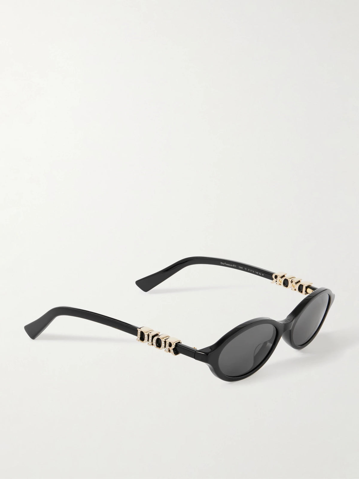 Diortreasure R1i Embellished Oval-frame Acetate Sunglasses