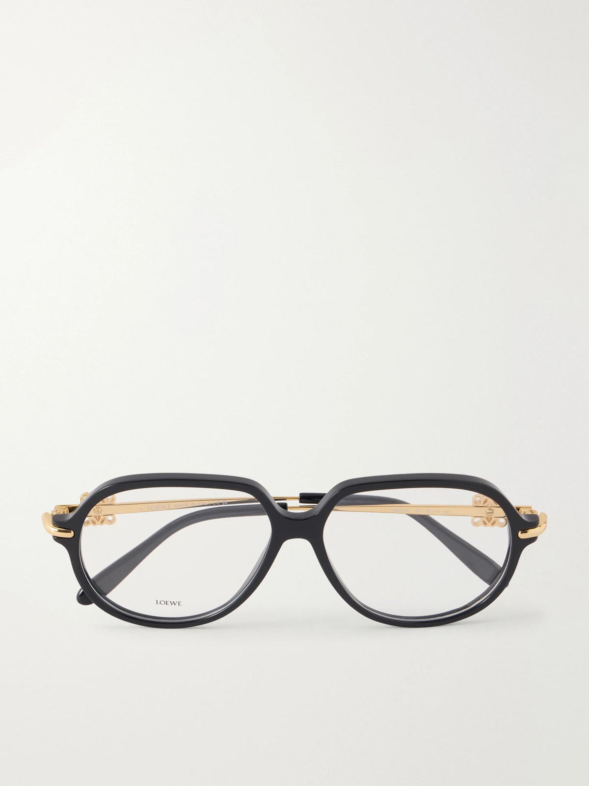 Loewe Anagram Pilot Round-frame Gold-tone Acetate Glasses
