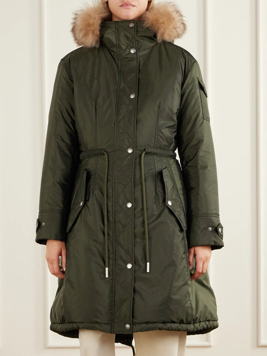 Moncler Moustique Shearling-trimmed Shell Jacket