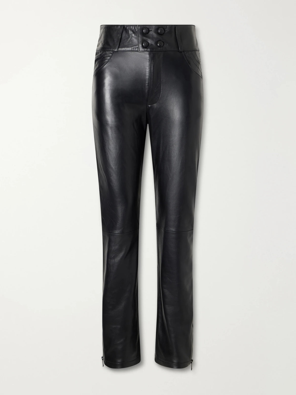 BLAZÉ Milano Darryl Leather Straight-leg Pants