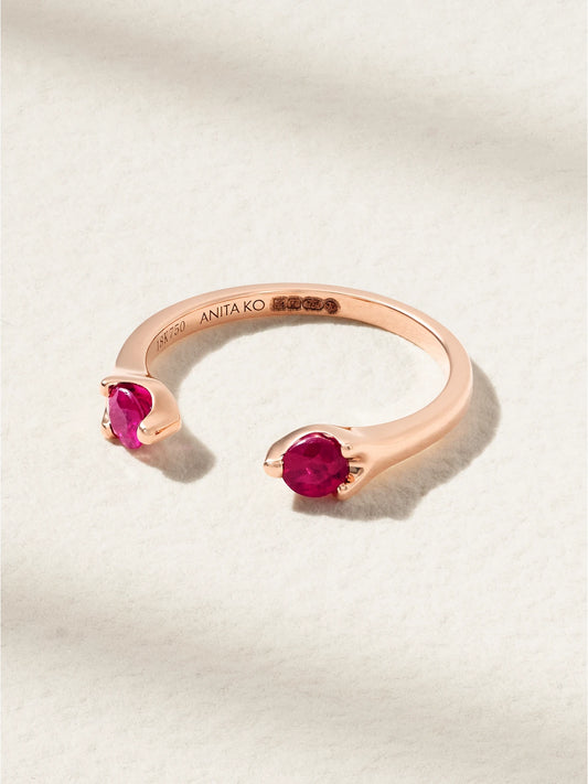 18-karat Rose Gold Ruby Ring