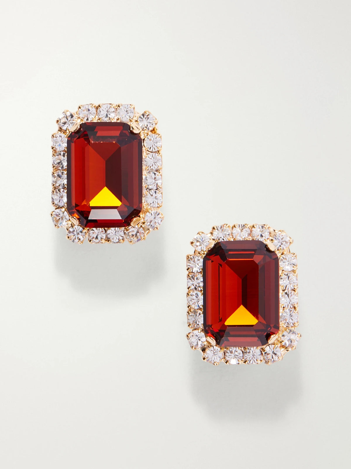 Jennifer Behr Diana Gold-plated Topaz And Crystal Earrings