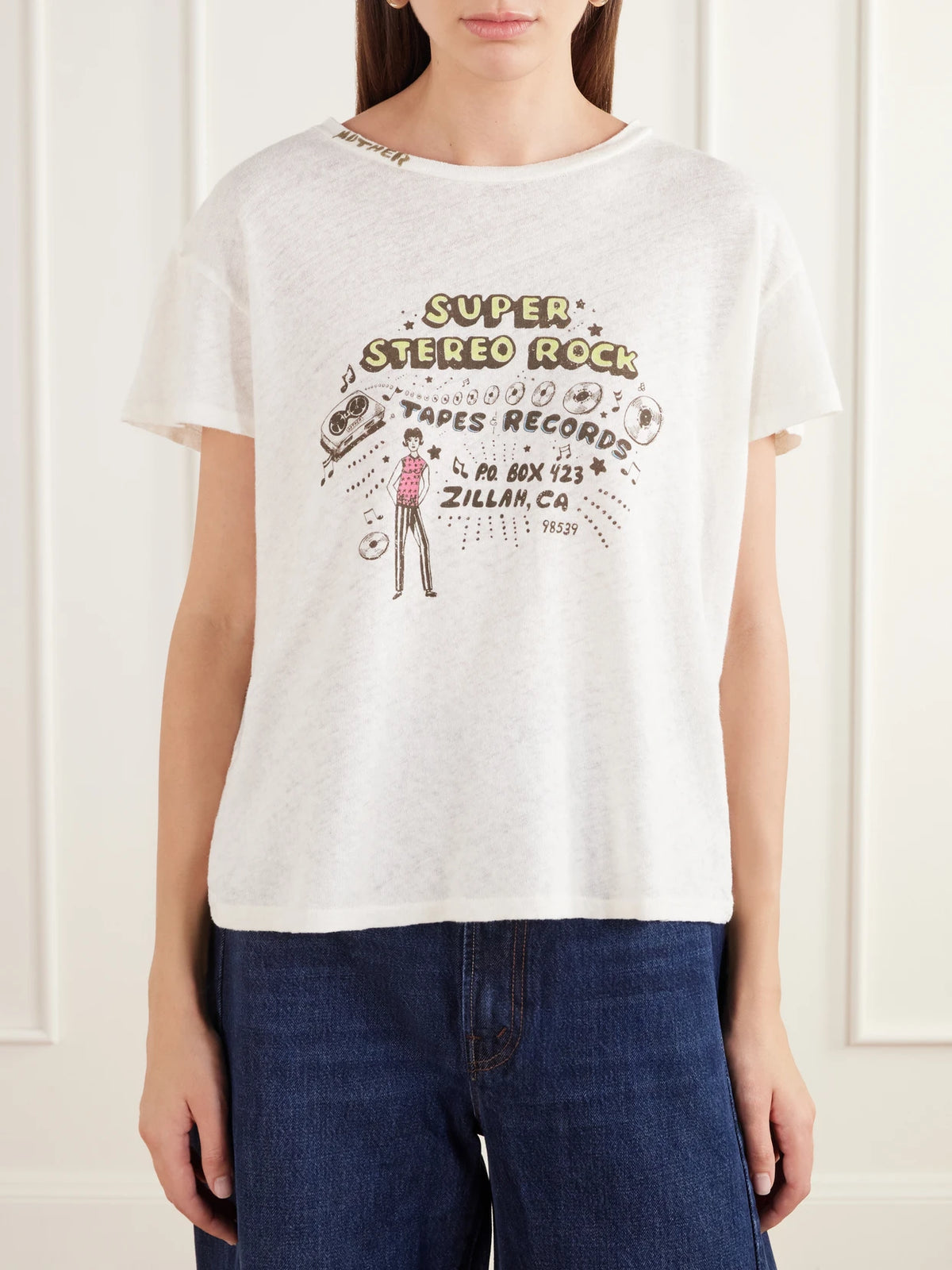 Mother The Sinful Printed Cotton And Linen-blend Jersey T-shirt
