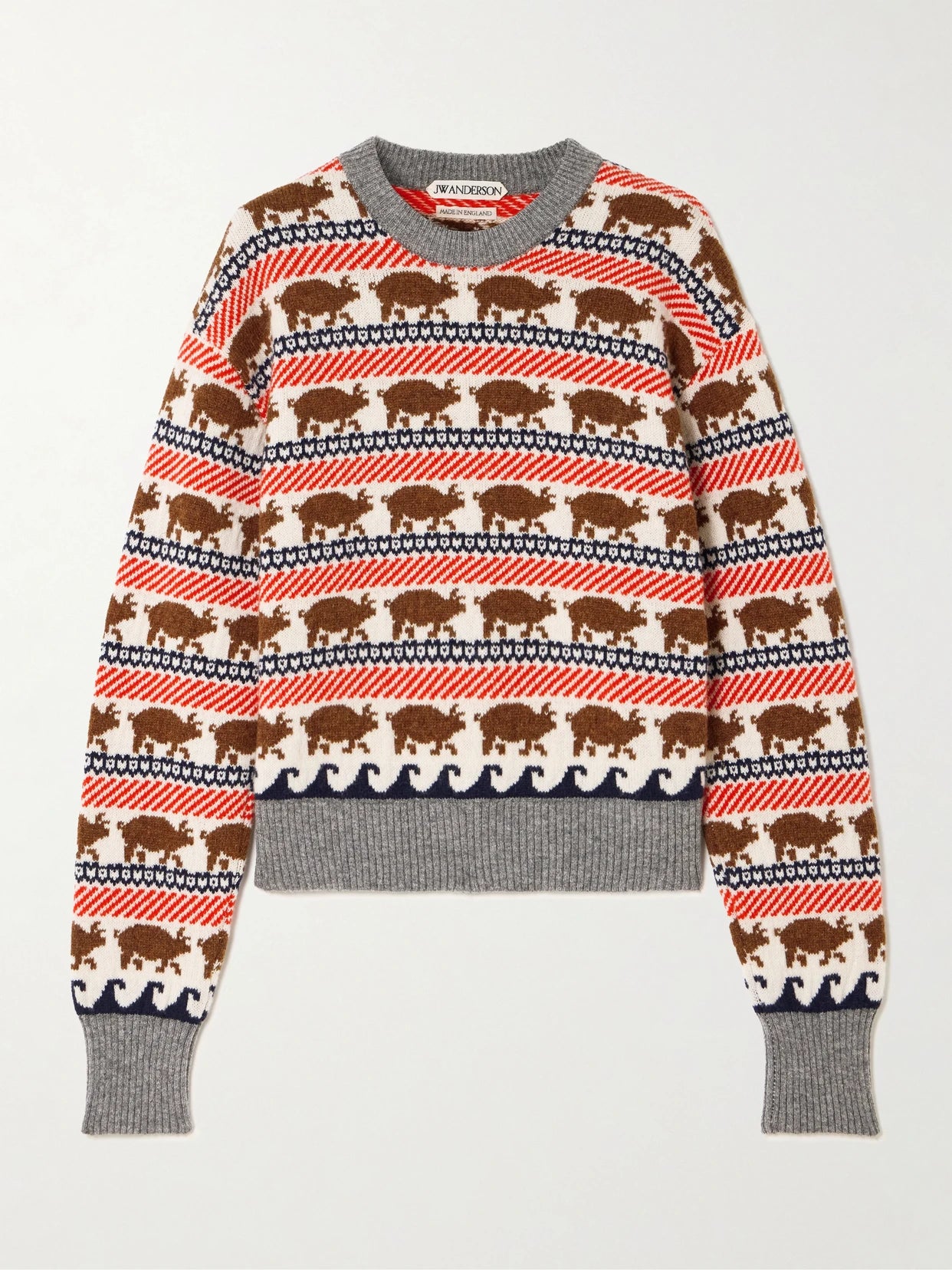 Intarsia Wool Sweater
