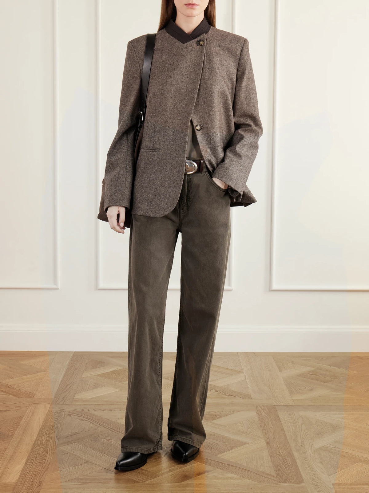 Image of Outfit Sets. Product name - Song Sung Mid-rise Straight-leg Jeans in Dark gray colour by brand - TWP