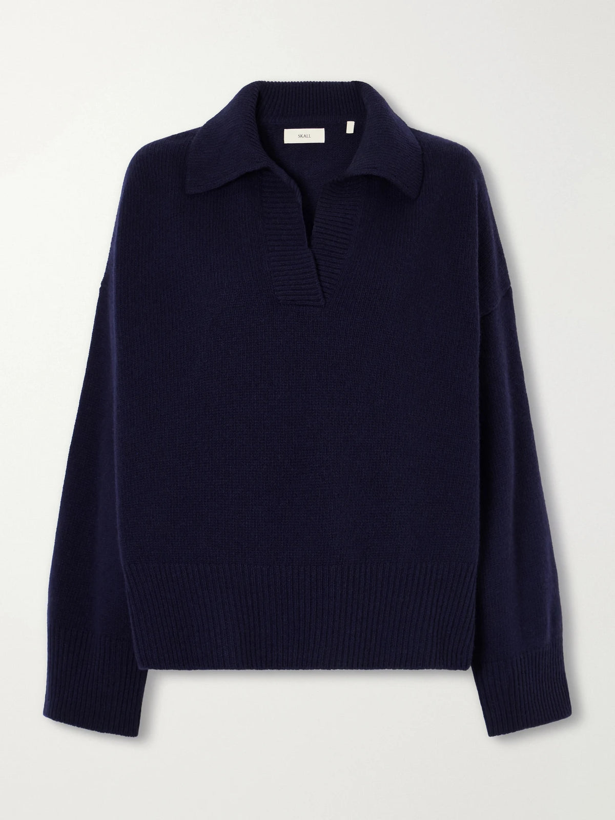 SKALL Dean Oversized Rib-trimmed Merino Wool Polo Sweater