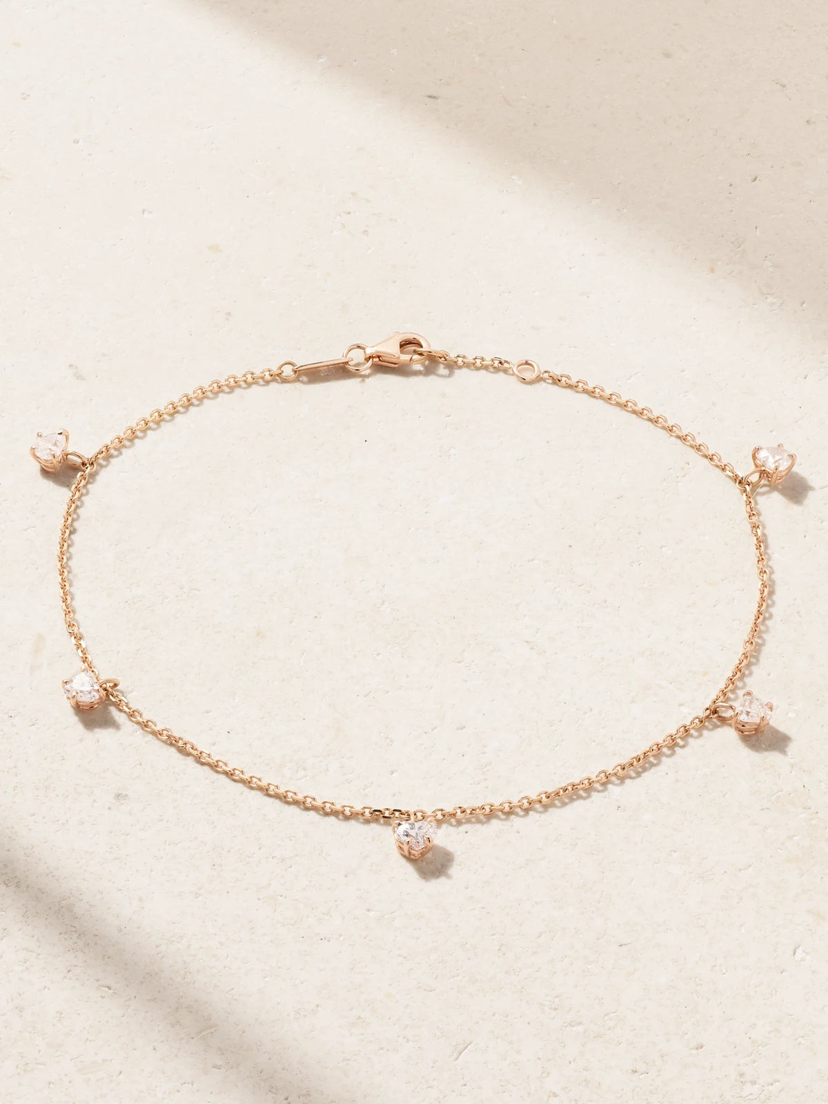 18-karat Rose Gold Diamond Anklet