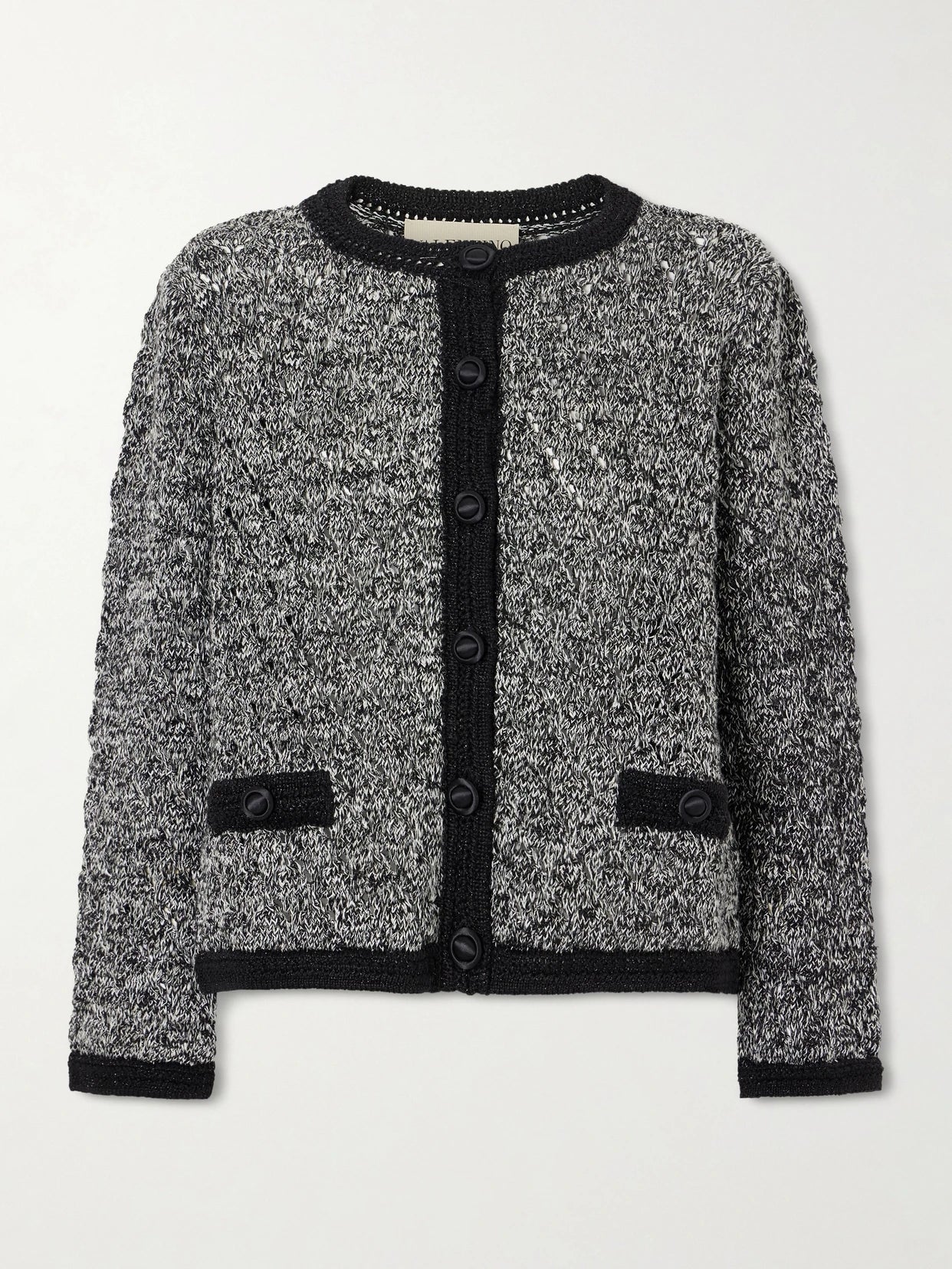Embellished Knitted Linen Cardigan