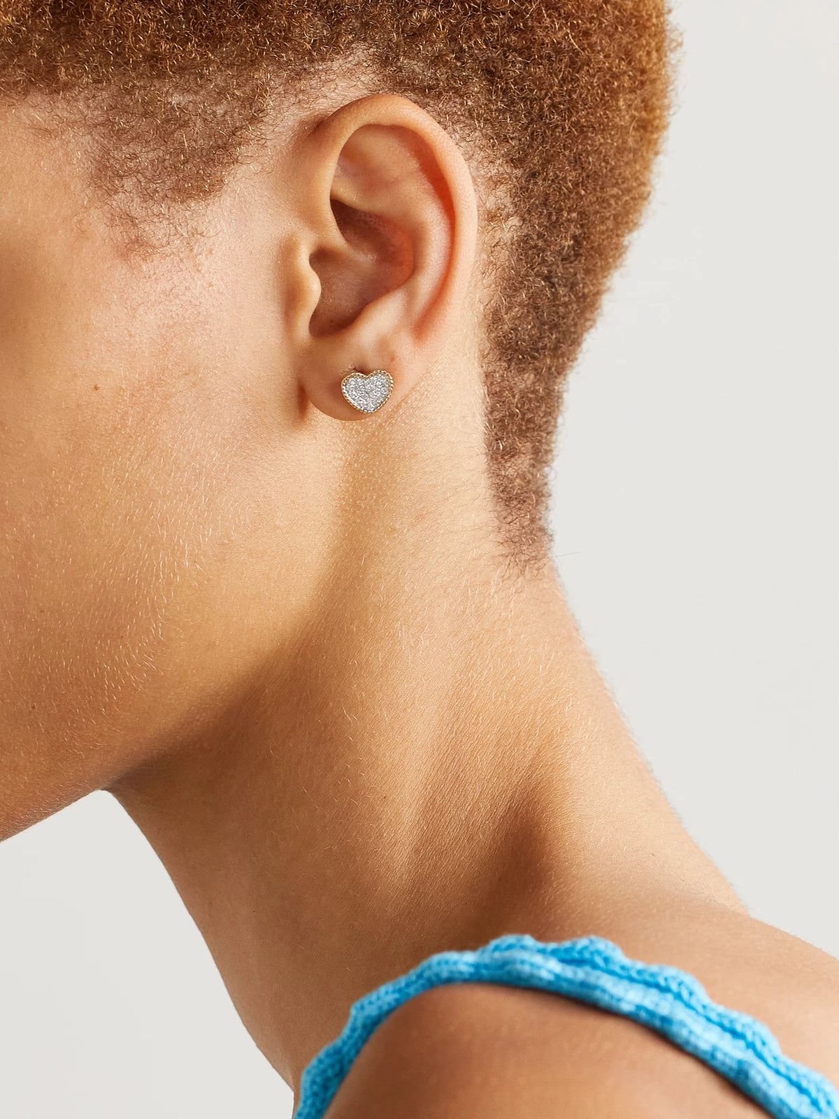 Image of Earrings. Product name - 9-karat Gold Diamond Earrings in Multi colour by brand - Yvonne Léon