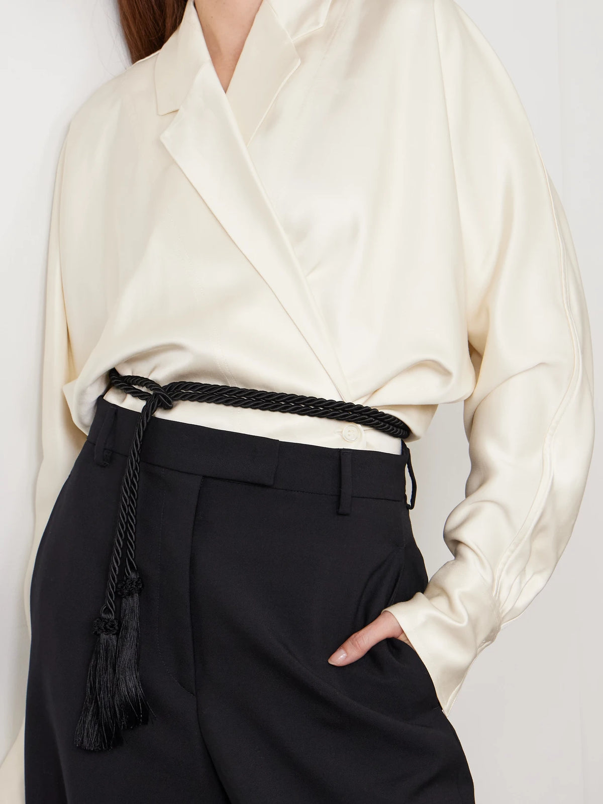 Tasseled Woven Cord Belt