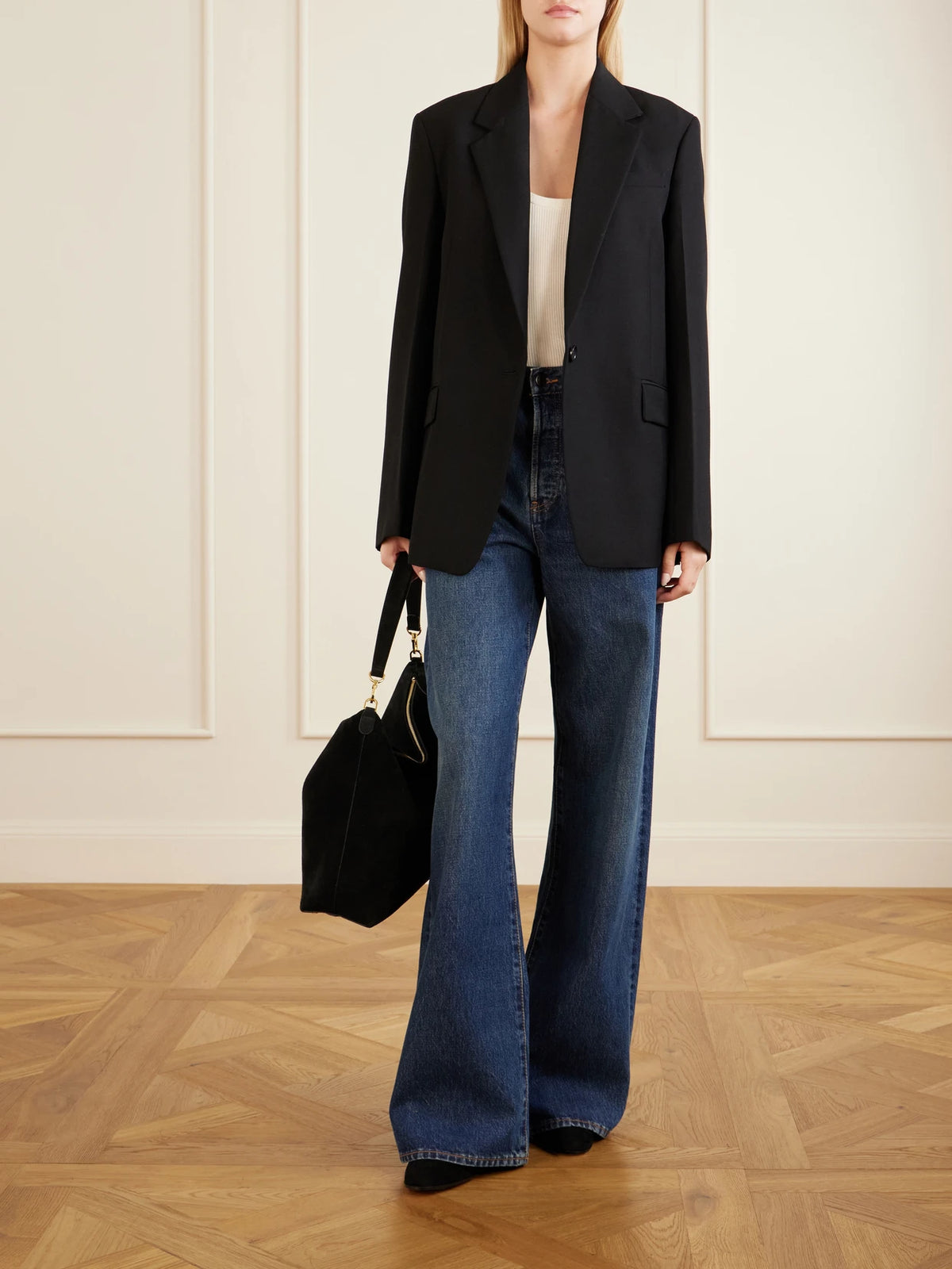 Image of Boots. Product name - 70 Suede Leather Boots in Black colour by brand - Gianvito Rossi